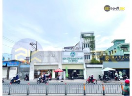 Nhà mặt tiền 445-445A phan văn trị, Phường 5, Gò Vấp(đối diện Siêu Thị Emart). Giá 130 triệu