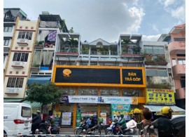 Cho thuê Nhà MT : 165-167-169-171 Hoàng Diệu, Phường 8, Quận 4. Giá thuê: 120 triệu/tháng.