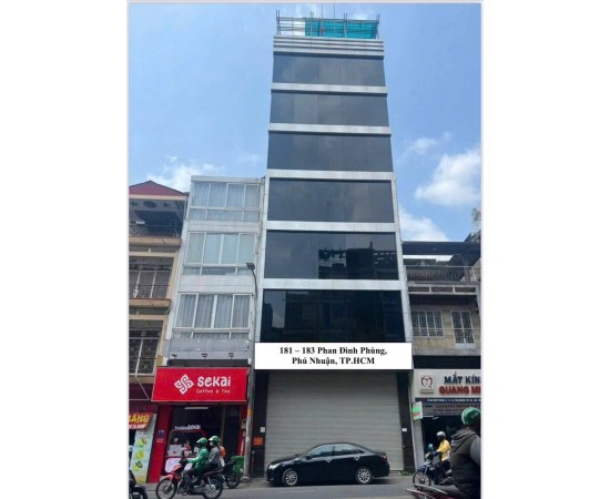 CHO THUÊ TÒA NHÀ MT : 181–183 Phan Đình Phùng, Phường 1, Quận Phú Nhuận. Giá thuê: 350 triệu/tháng