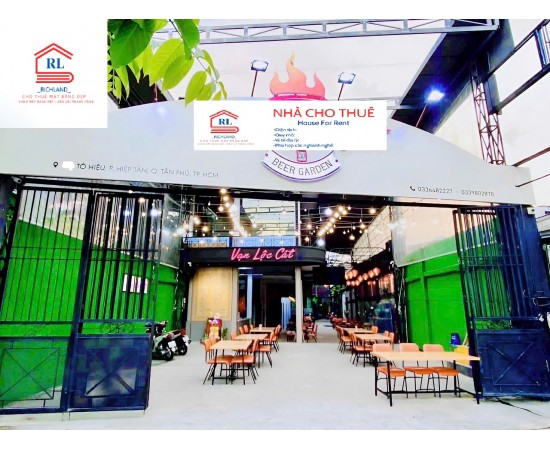 Cho Thuê Nhà 148 Tô Hiệu, Phường Hiệp Tân, Quận Tân Phú, TPHCM. Giá 100 Triệu