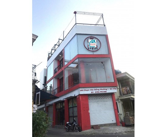 Cho thuê nhà Góc 3 Mặt tiền: 282 Phạm Văn Đồng P.1, Q.Gò Vấp. Giá 40 Triệu