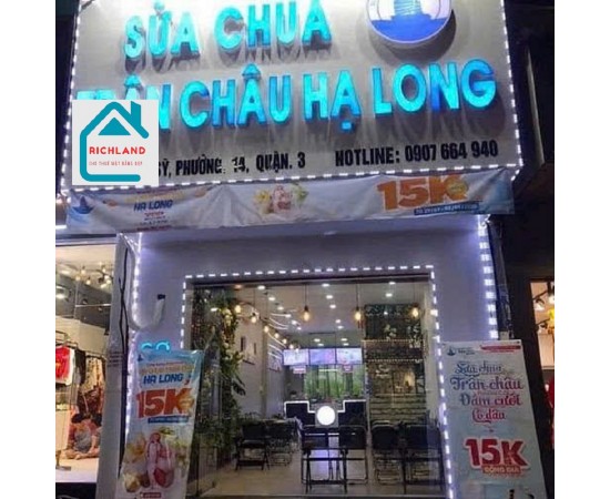 Cho thuê nhà mặt tiền 322 Lê Văn Sỹ, phường 14, Quận 3.Tp Hồ Chí Minh. Giá 130 triệu