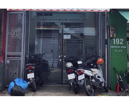 Cho thuê Nhà mặt tiền : 192 Nguyễn Duy Dương, Phường 3, Quận 10. Giá thuê : 25 triệu/tháng