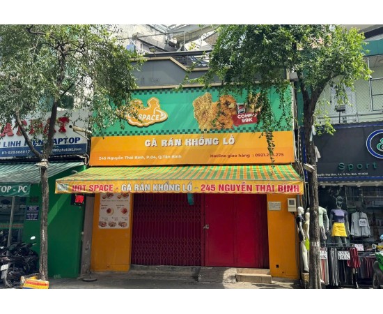 Cho thuê Nhà mặt tiền : 245 Nguyễn Thái Bình, Phường 4, Quận Tân Bình. Giá thuê : 45 triệu/tháng