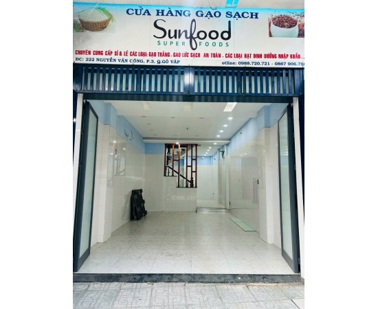 Cho thuê Nhà mặt tiền : 222 Nguyễn Văn Công,  Quận Gò Vấp. Giá Thuê : 27 triệu/ tháng