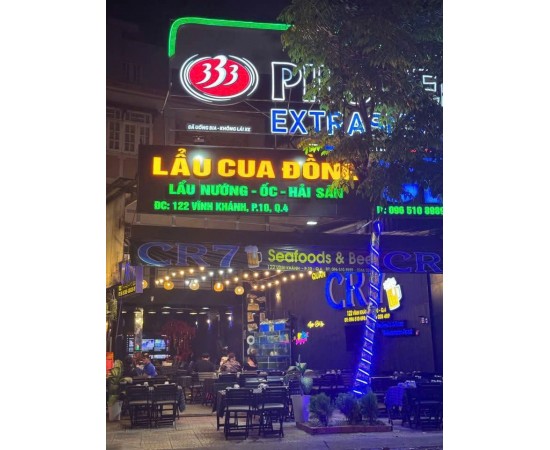 Cho thuê Nhà mặt tiền : 122 Vĩnh Khánh, Quận 4. Giá thuê : 80 triệu/tháng