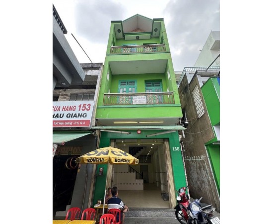 Cho thuê Nhà mặt tiền : 155 Hậu Giang, Phường 5, Quận 6. Giá thuê : 48 triệu/tháng