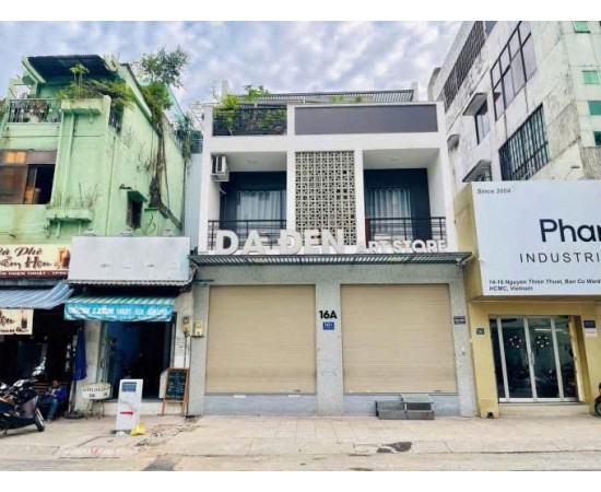 CHO THUÊ NHÀ MẶT TIỀN : 16A NGUYỄN THIỆN THUẬT, PHƯỜNG 2, QUẬN 3. GIÁ THUÊ : 59 TRIỆU/THÁNG (CÓ THƯƠ
