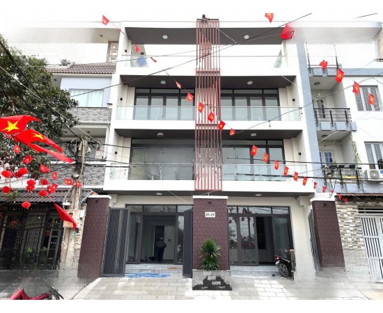 Cho thuê Nhà Mặt tiền : 26 – 28 Đường số 2, KDC Phú Lợi, Phường 7, Quận 8. Giá thuê: 38 triệu/tháng