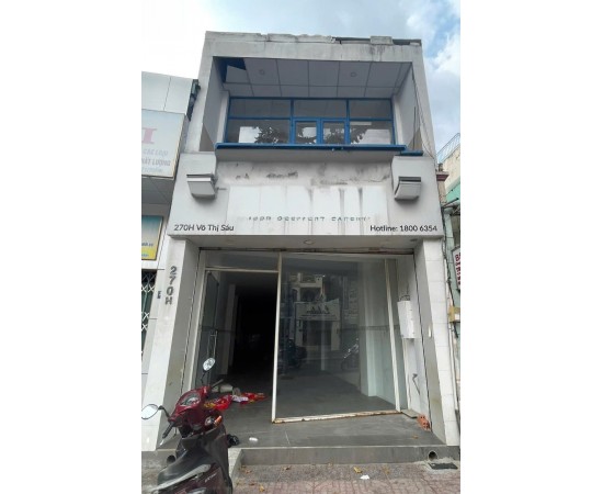 Cho thuê Nhà mặt tiền : 270H Võ Thị Sáu, Quận 3. Giá thuê: 50 triệu/tháng