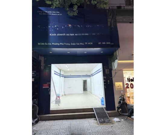 Cho thuê Nhà : 343 Âu Cơ, Phường Phú Trung, Quận Tân Phú. Giá thuê: 45 triệu/tháng