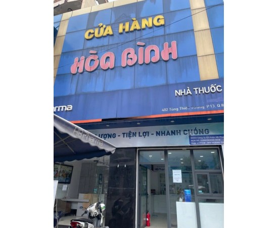 Cho thuê Nhà mặt tiền : 402-404 Tùng Thiện Vương, Phường 13, Quận 8. Giá thuê: 100 triệu/tháng