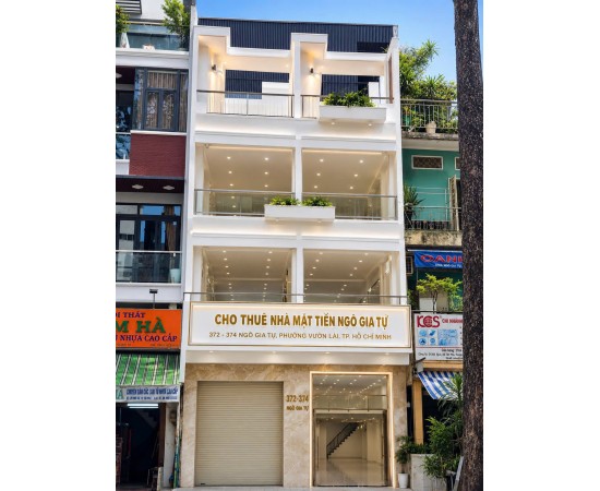 Cho Thuê Nhà : 372–374 Ngô Gia Tự, Quận 10. Giá thuê: 120 triệu/tháng.
