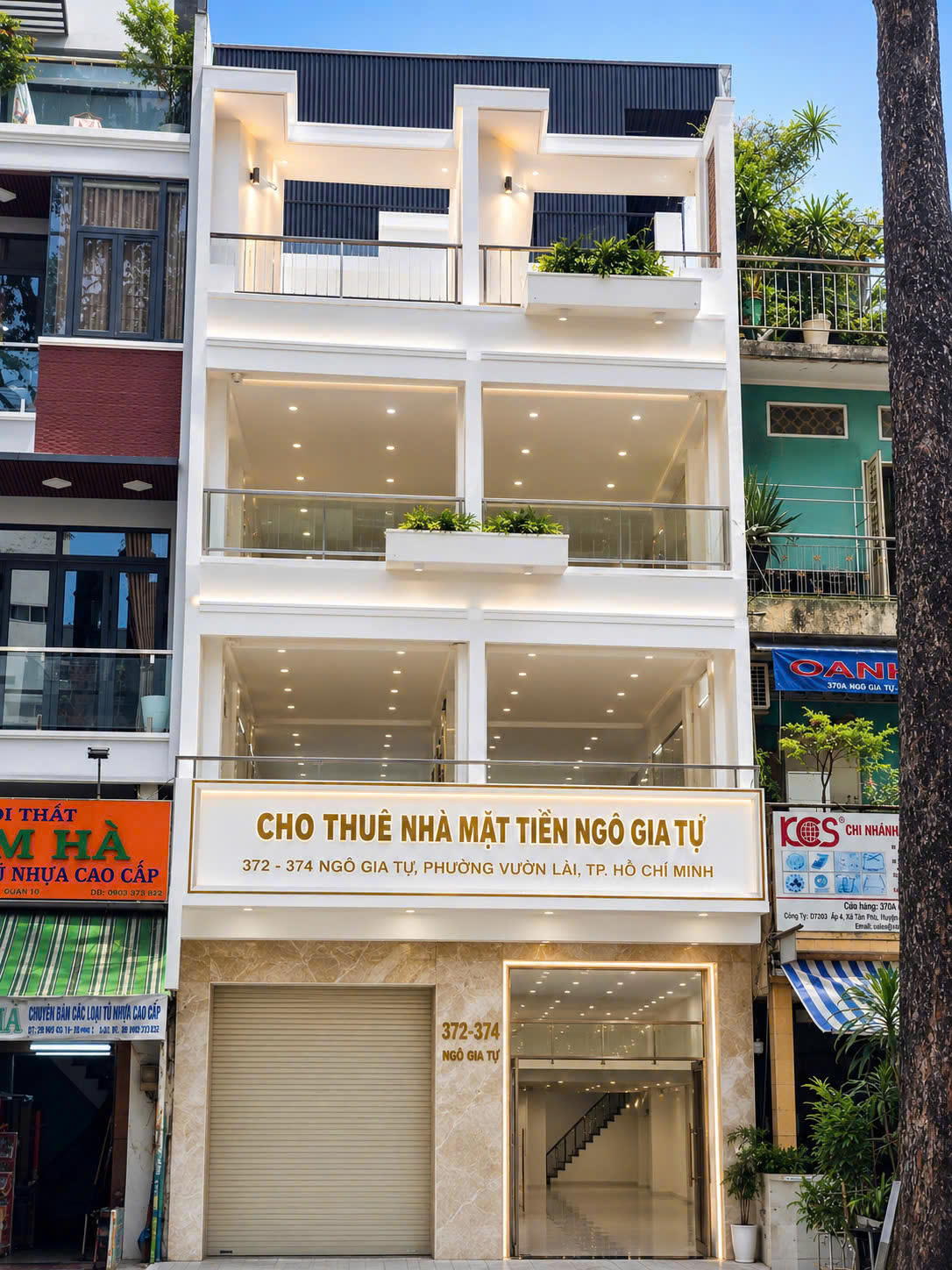 CHO THUÊ NHÀ MẶT TIỀN : 372–374 Ngô Gia Tự, Quận 10. Giá thuê : 110 triệu/tháng