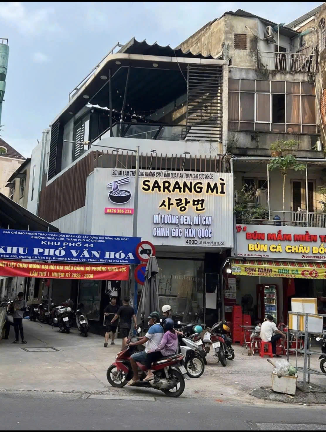 CHO THUÊ NHÀ 2 MẶT TIỀN : 400D Lê Văn Sỹ, Phường 14, Quận 3. Giá thuê : 60 triệu/tháng