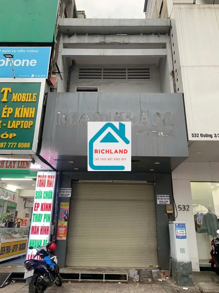 Cho thuê nhà mặt tiền: 534 đường 3/2 P.14 Quận 10
