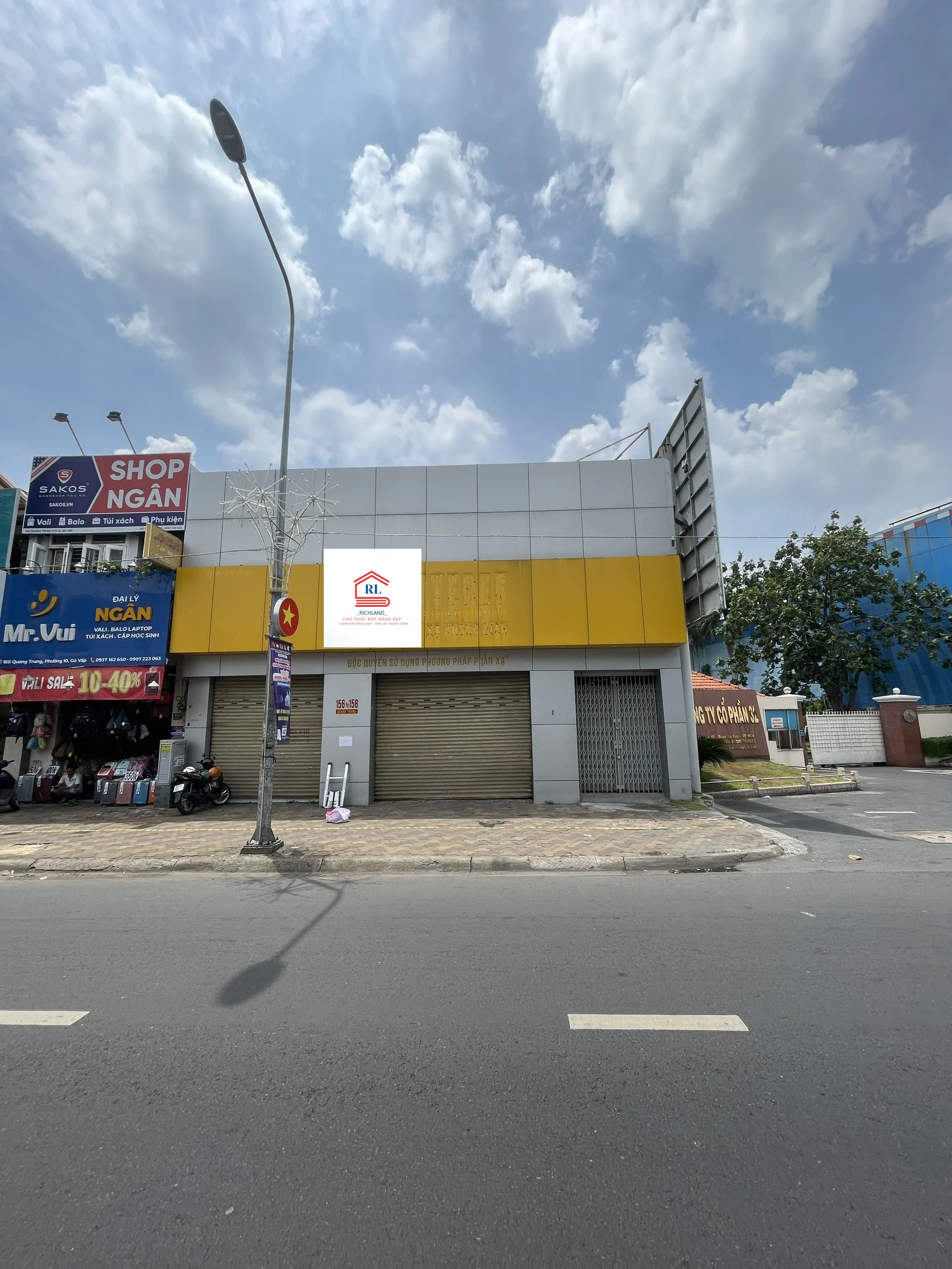 Cho thuê nhà mặt tiền 156-158 Quang Trung, phường 10, Quận Gò Vấp. Giá 160 triệu