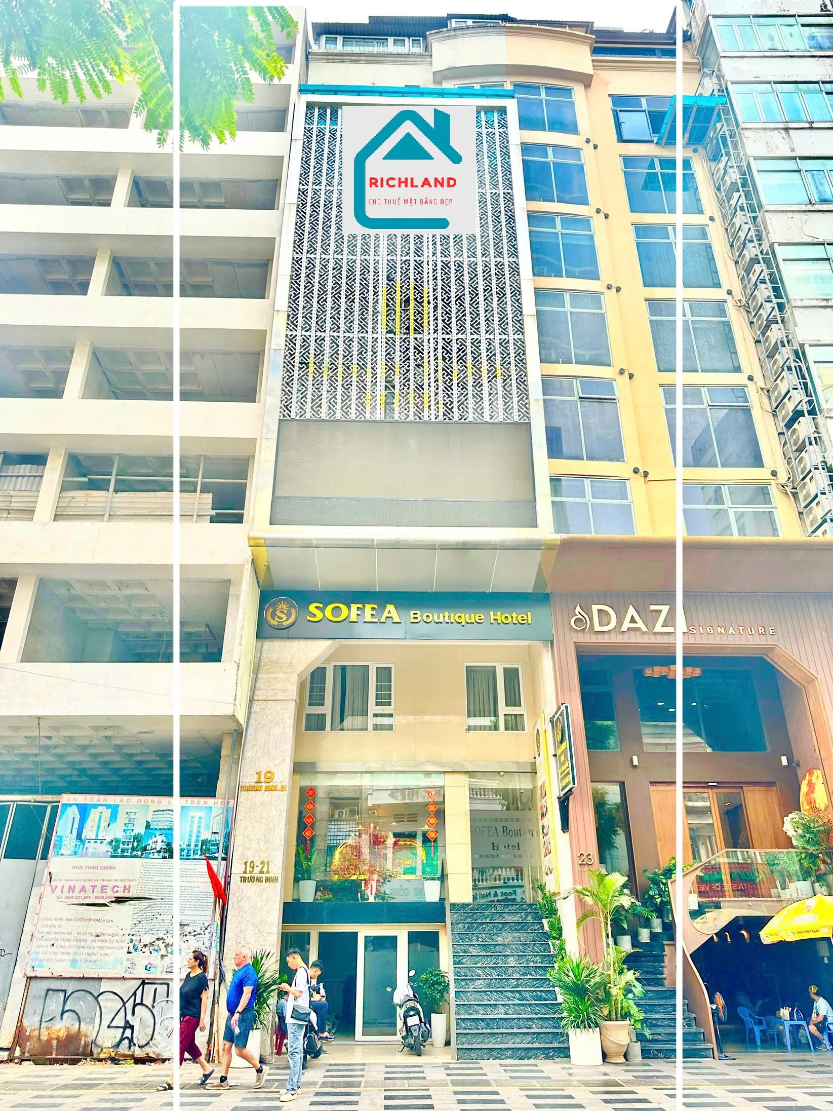 Cho thuê khách sạn 19-21A Trương Định, Quận 1, Tp.HCM. Giá 28.000$/tháng