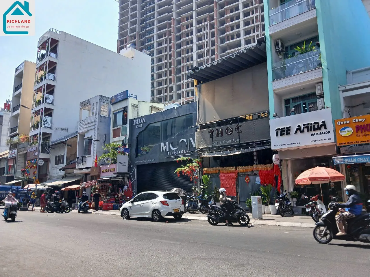 Cho thuê nhà mặt tiên 95 Đề Thám P.Cầu Ông Lãnh Quận 1. Giá 85 Triệu