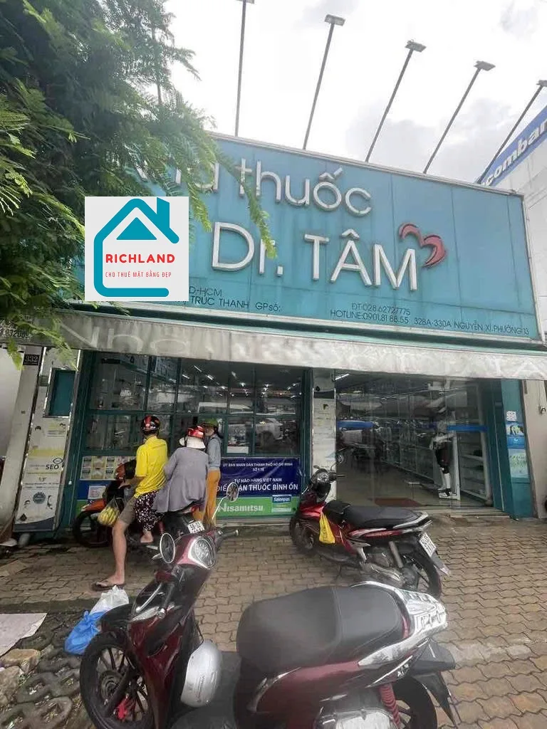 Cho thuê nhà mặt tiền 328- 330 Nguyễn Xí, P.13, Q.Bình Thạnh+Giá thuê: 80 Triệu