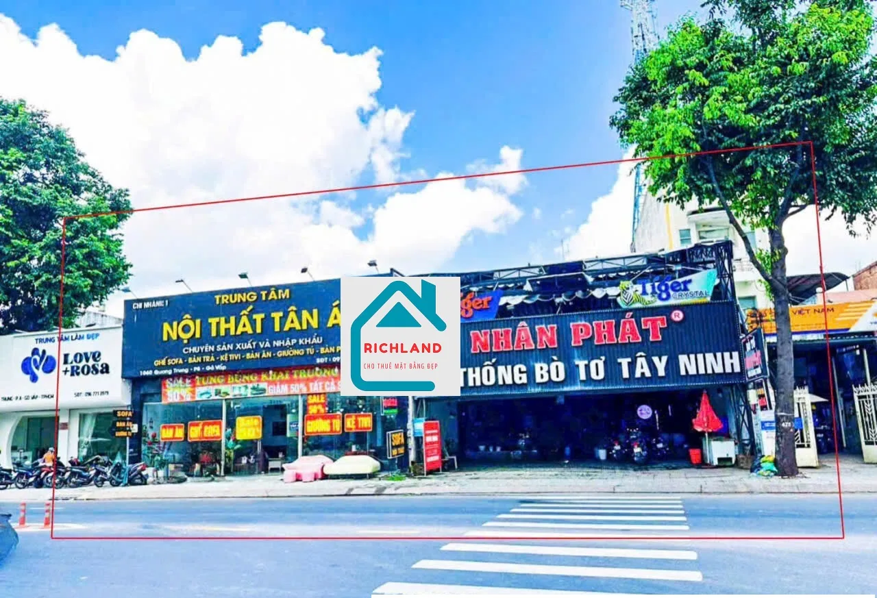 Cho Thuê Nhà Mặt Tiền: 1058-1060 Quang Trung, Phường 08, Quận Gò Vấp, TPHCM. Giá 170 Triệu