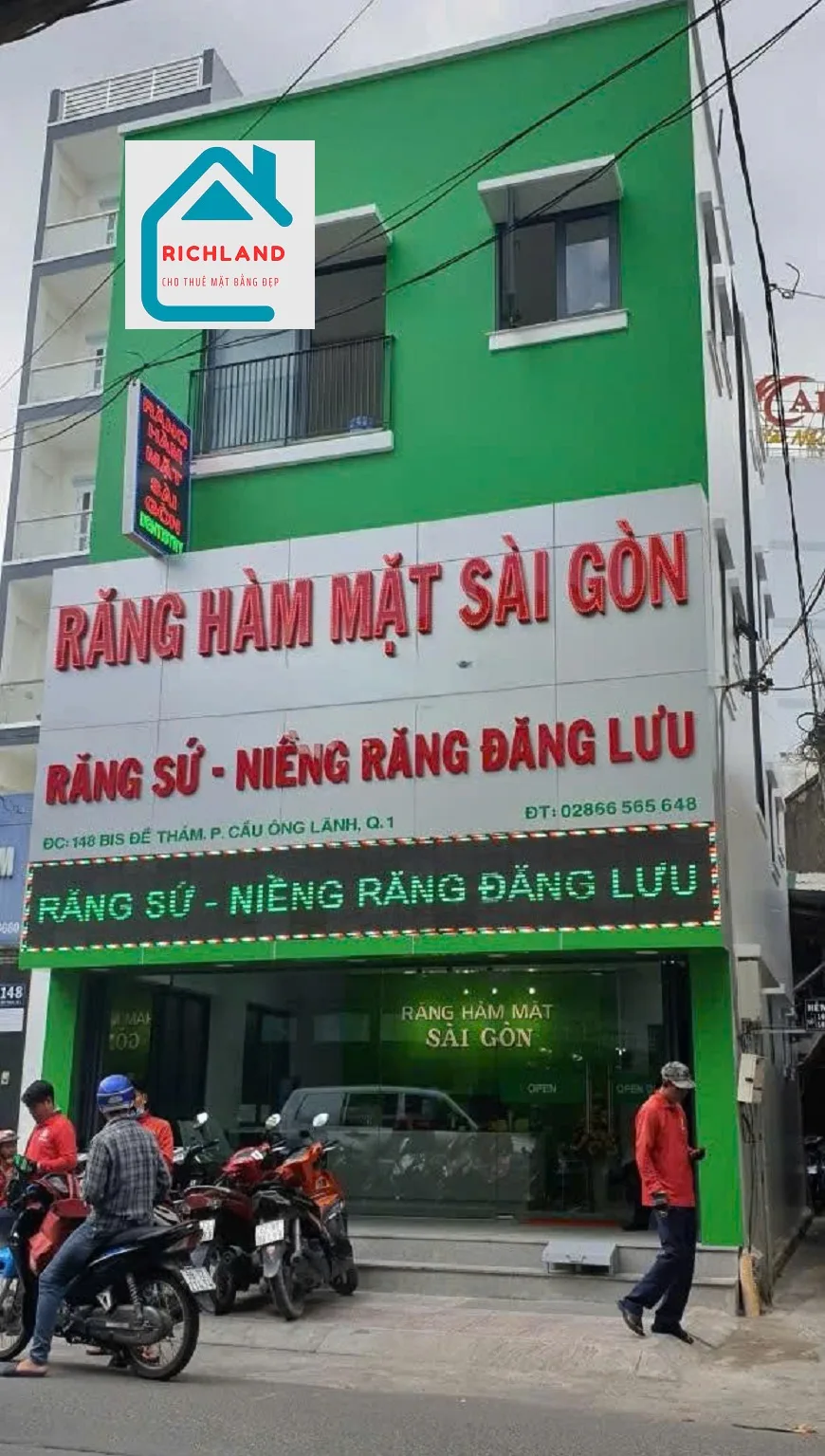 Cho thuê nhà mặt tiền 148bis Đề Thám, P.Cầu Ông Lãnh, Quận 1. Giá 70 triệu