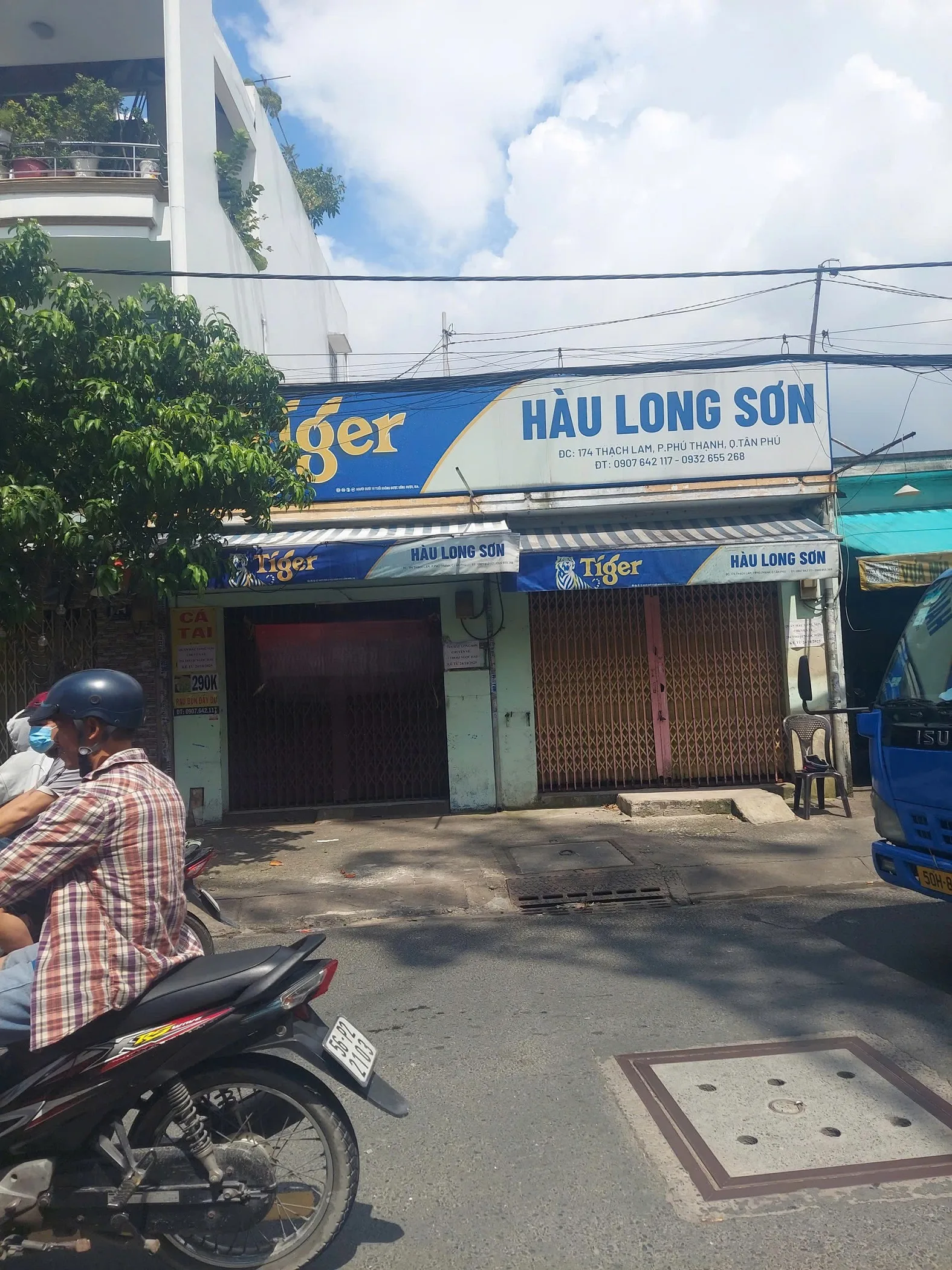 Cho thuê nhà mặt tiền: 174 Thạch Lam, Phường Phú Thạnh, Q.Tân Phú. Giá 38 triệu