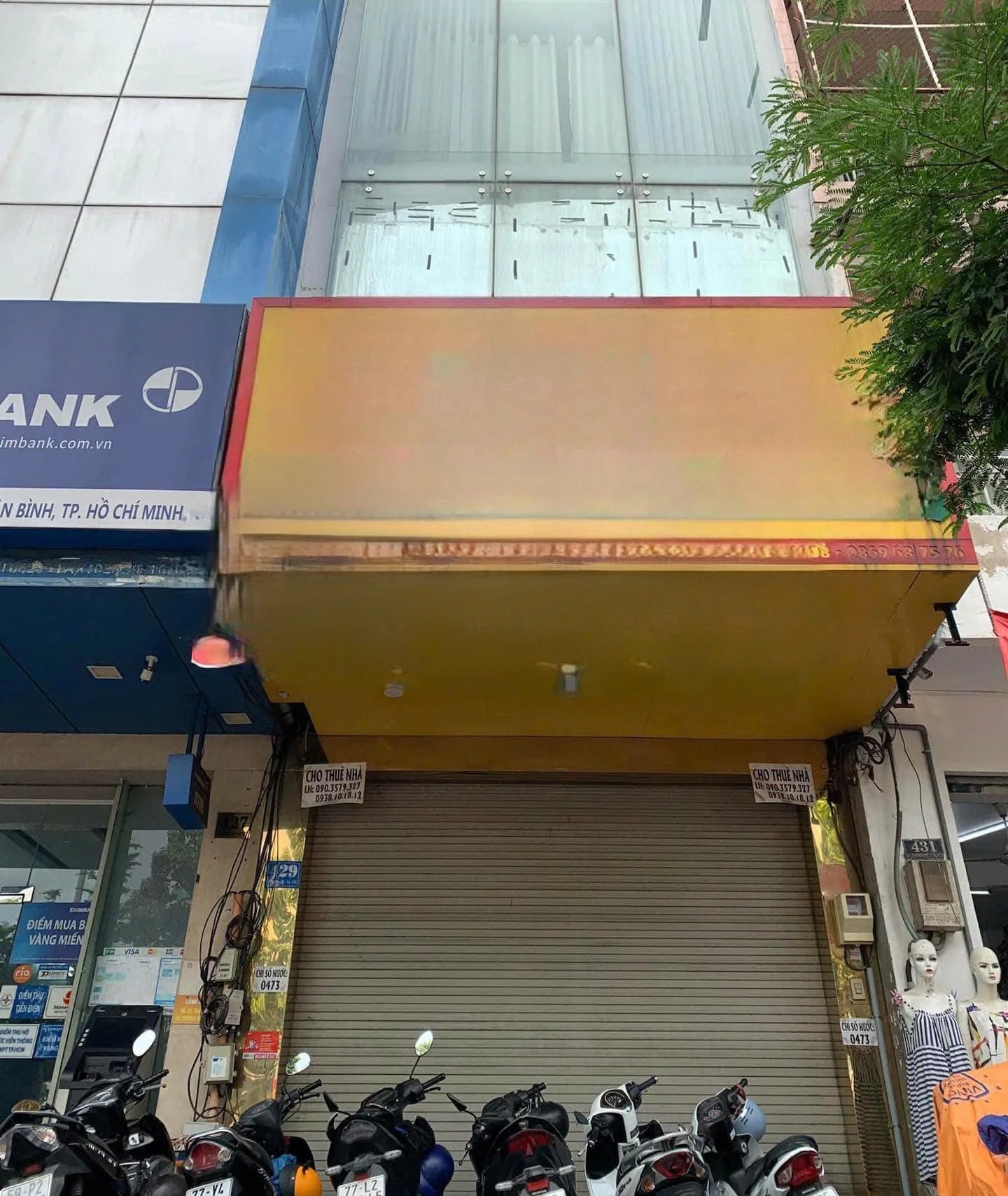 Cho thuê nhà Mặt tiền 429 Lý Thường Kiệt P.8 Q.Tân Bình. Giá 40 Triệu
