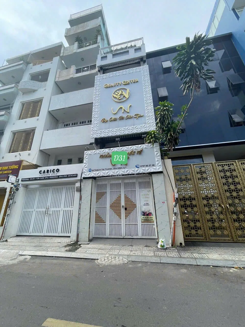 Cho thuê Nhà mặt tiền : 9 Thạch Thị Thanh, Phường Tân Định, Quận 1. Giá thuê : 55 triệu/tháng