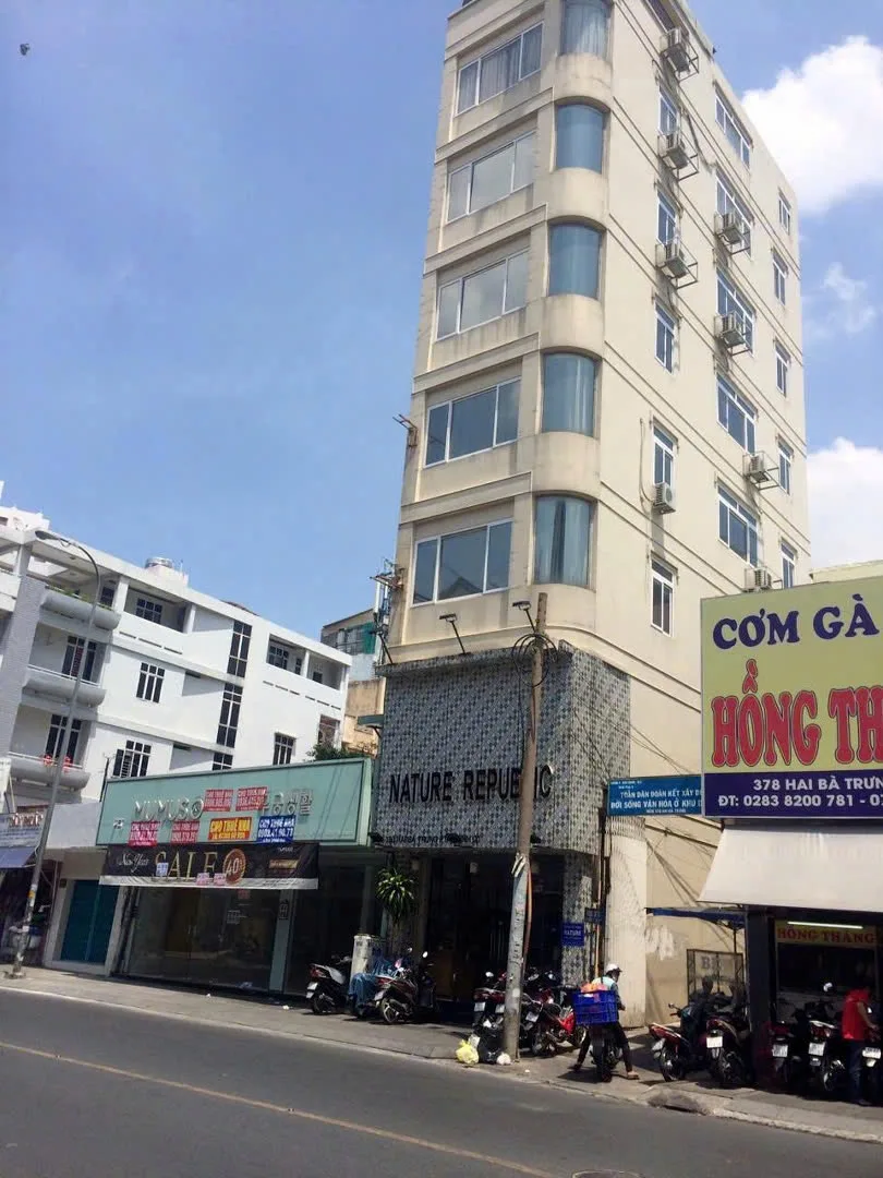 Cho Thuê Nhà GÓC 2MT : 380 Hai Bà Trưng, Phường Đakao, Quận 1, TPHCM. Giá  thuê : 120 triệu/tháng - 