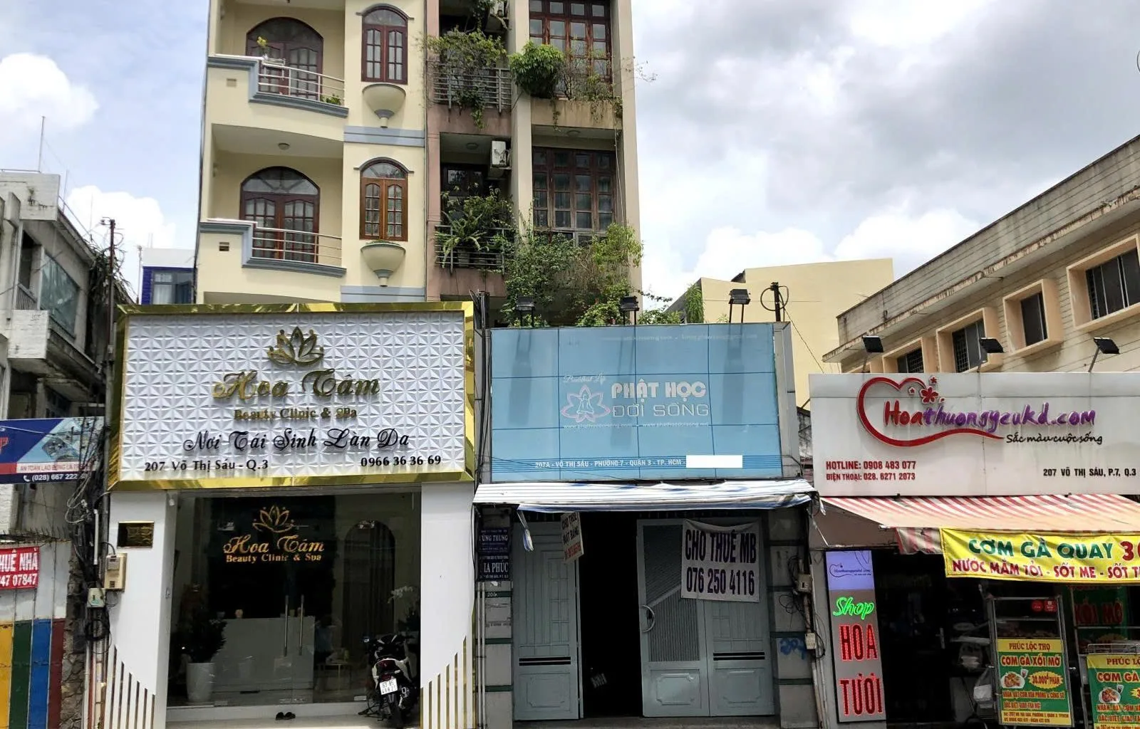 Cho thuê Nhà mặt tiền : 207A Võ Thị Sáu, Quận 3. Giá thuê : 98 triệu/tháng