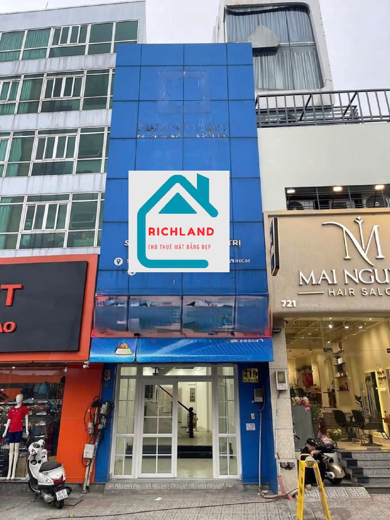 Cho thuê Nhà 2 mặt tiền trước sau : 719 Phan Văn Trị, Phường 7, Quận Gò Vấp. Giá thuê : 40 triệu/thá