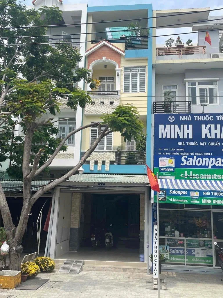 CHO THUÊ NHÀ MẶT TIỀN :  41 GÒ Ô MÔI, PHƯỜNG PHÚ THUẬN, QUẬN 7. GIÁ THUÊ : 35 TRIỆU/THÁNG
