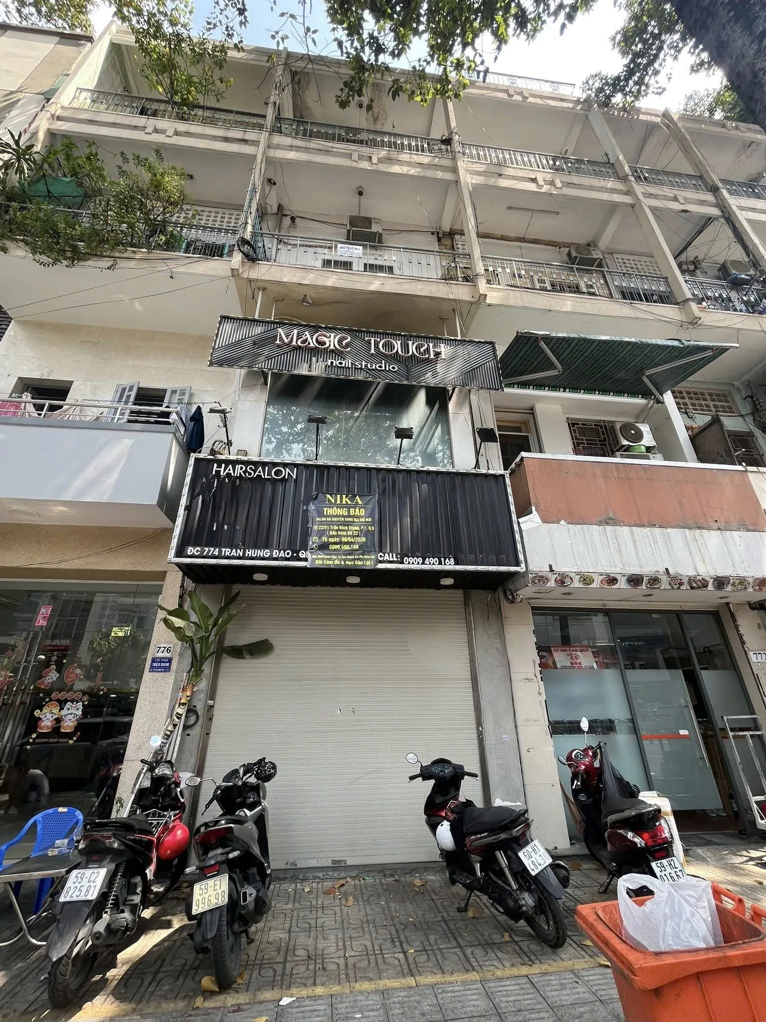 CHO THUÊ NHÀ MẶT TIỀN :  774 Trần Hưng Đạo, Phường 1, Quận 5. Giá thuê: 60 triệu/tháng