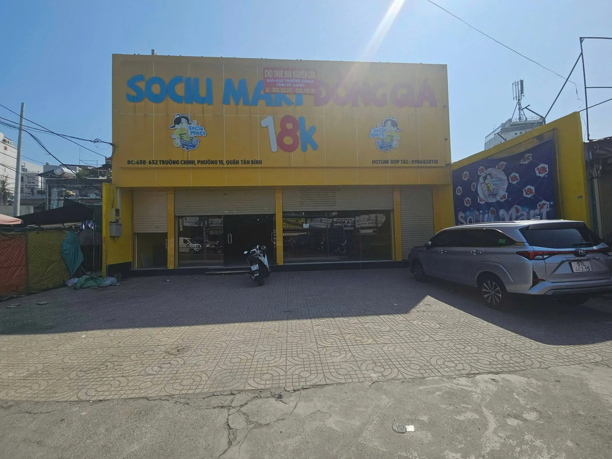 CHO THUÊ MẶT BẰNG SIÊU ĐẸP : 650 Trường Chinh, Phường 15, Quận Tân Bình. Giá thuê: 170 triệu/tháng (
